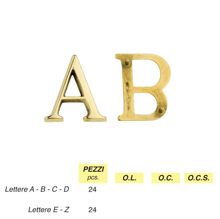 Art. 303 - LETTERE MM 80 CON PIOLI