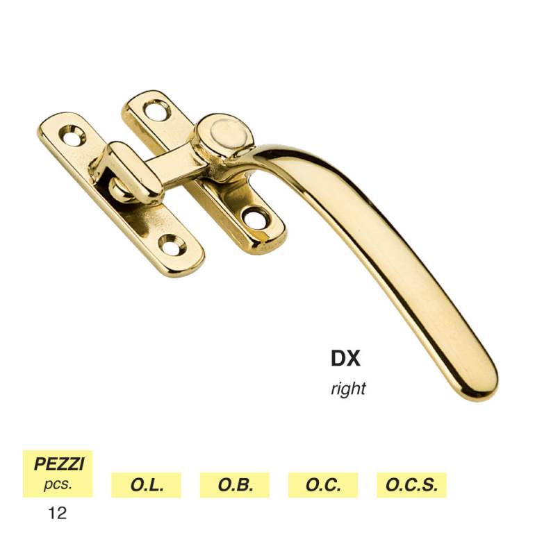 Art. 41 + 41/A - Round block handle with built-in keeper right / left